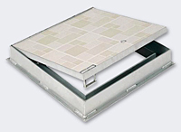 FT-8050 Aluminum Floor Door Recessed 1" for Ceramic Tile or Concrete